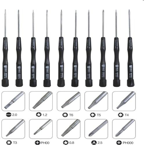 New Precision Screwdriver Set P2 P5 Pentalobe Y2.5 PH00 PH000 T3 T4 T5 T6 Slotted for Macbook Air/Pro iPhone Repair Tools