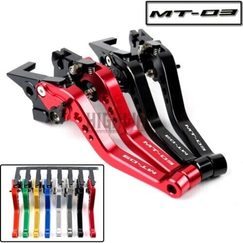 Motorcycle Brake Handle Bar Lever CNC Aluminum Short Adjustable Brake Clutch levers For Yamaha MT-03 MT03 MT 03 2015 2016