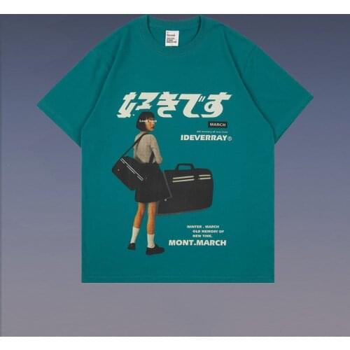 Harajuku Streetwear Japan Style Print t-Shirts For Men And Women Summer Trendy Vintage Couple Oversized Short Sleeve Youth Tops