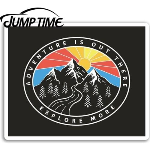 Jump Time for Mountain Adventure Vinyl Stickers Sun Travel Sticker Laptop Camper Window Bumper Motor Decal Car Wrap