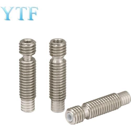 3D Printer Parts V5 Stainless Steel M6*26mm Built-in Throat 1.75mm/3mm Consumables Feeding Tube