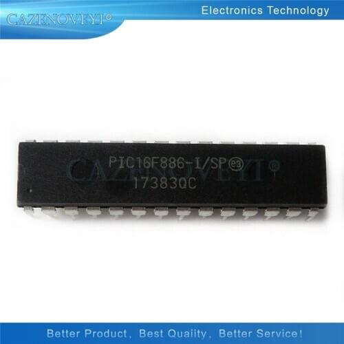 1pcs/lot PIC16F886-I/SP PIC16F886ISP PIC16F886 16F886-I/SP DIP-28 In Stock