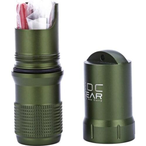 1PC Survival Pill Match Case Box Container Hiking Camping Emergency Outdoor Tools Solid Waterproof With Cover