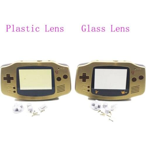 10PCS Gold Plastic for GBA Housing Shell Skins Cover Case Button For Nintendo Gameboy Advance