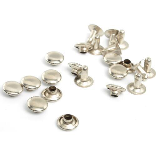 100pcs DIY Leathercraft Round Studs Spots Spikes Rivets 7mm for Punk Jewelry,Shoes,Bags,clothes Accessories,Apparel Sewing Tool