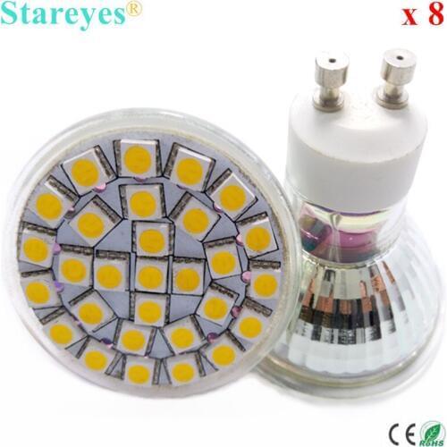 8 pcs SMD 5050 29 LED lamp 6W GU10 E27 AC110 or 220V LED Spotlight lamp downlight bulb droplight light lighting