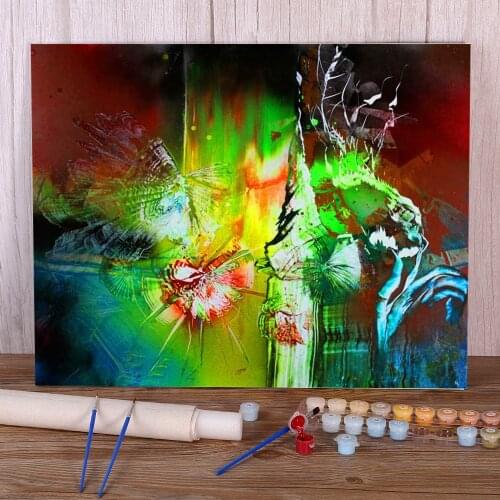 Abstract Flowers-butterflies DIY Painting By Numbers Kit Oil Paints 50*70 Picture By Numbers Photo Home Decoration Drawing