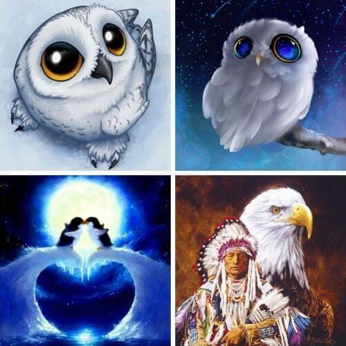 DIY 5D diamond painting animals cross stitch Full Drill diamond embroidery paintings Owl diamond mosaic home decoration painting