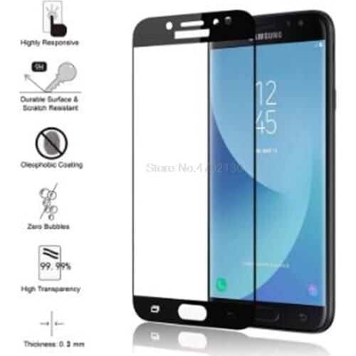 For Samsung Galaxy A5 A7 2017 A9 A6 A8 Plus 2018 Tempered Glass Full Cover Screen Protector Glass Tempered Protective Film