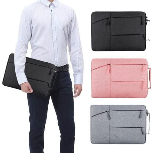 Elisona Multi-Function Laptop Sleeve Handbag Case Cover Bag W/ Side Pockets for MacBook Air Pro Lenovo Dell 11.6 13 15.6 Inch