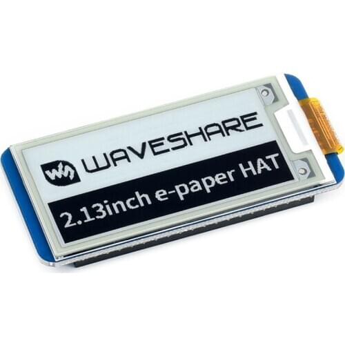 Hot Waveshare 2.13 Inch E-Paper Hat ,250X122,2.13Inch E-Ink Display for RaspberryPi 2B/3B/Zero/Zero SPI Supports