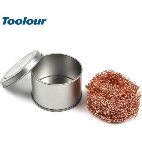Toolour Electric Soldering Iron Tip Cleaner Cleanning Steel Wire with Stand Auxiliary Welding Accessories Repair Solder Tool