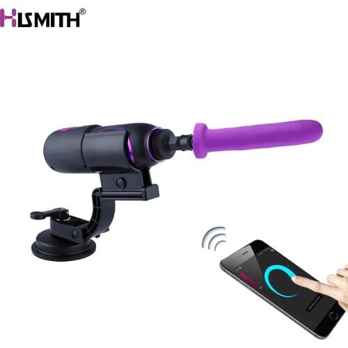 HISMITH Intelligent APP Pro Traveler 2.0 Thrusting Sex Machine Mutifunction suction Stand Silicone Dildo Multi-speeds Vibrator