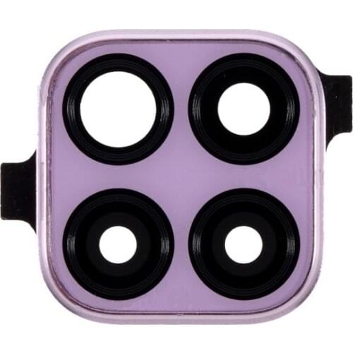 For Huawei P40 lite 4G Black/Purple/Green Color Back Camera Lens Ring Cover with Glass Lens