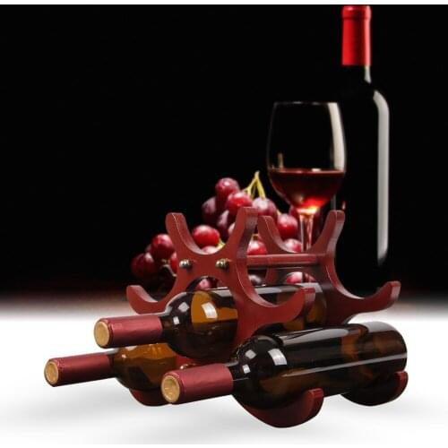 Creative Wooden Style Wine Rack 6 Pcs Wine Holders Wine Bottle Display Stand Organizer Bar Storage Racks