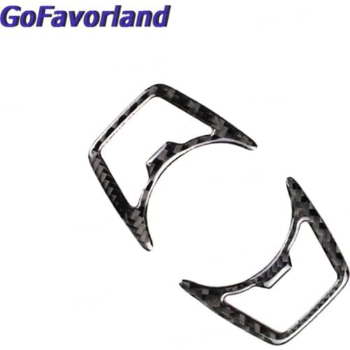 Carbon Fiber Headlight Switch Cover Speaker Frame Trim For Ford Mustang 2015 2016 2017 2018 2019