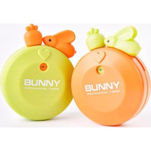 Cute Cartoon Rabbit Kitchen Timer Time Mechanical Alarm to Remind the Timer Stickable for Table Household Kitchen TS2