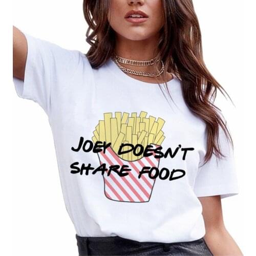 New Fashion Hamburger Pizza Graphic Print Ladies Tshirt Casual White Ulzzang Harajuku Crew Neck Female T-shirt