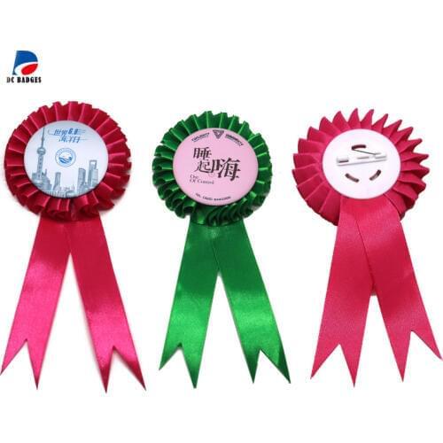 2019 Newset 2 1/4" 58mm Rosette Button Badge Ribbon Badge Material Set