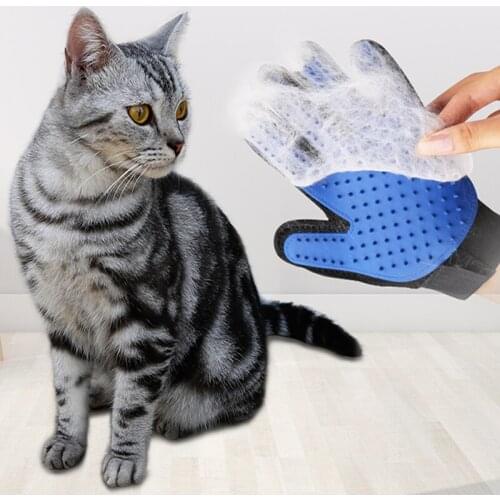 Cat Pet Grooming Glove Silicone Cats Brush Comb Deshedding Hair Gloves Cats Bath Cleaning Supplies Animal Massage Combs