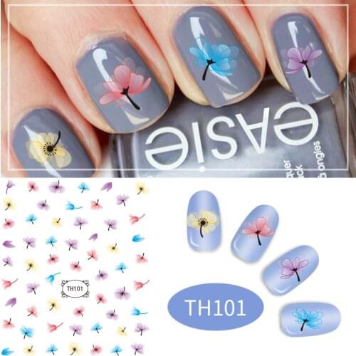 Russian Pattern Design Nail Art Water Transfer Sticker Cartoon Small Decals DIY Watermark Slider Manicure Decoration