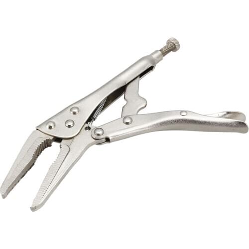 Uxcell Long Nose Locking Pliers Steel Nickel Plated Adjustable Pliers to the Handle Provides the ideal Clamping Pressure 1/2