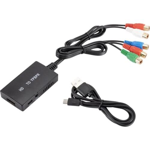 Component To HDMI Converter HDMI To YPBPR 5RCA Converter Support 1080P For HD TV DVD Player
