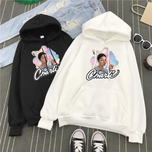 Pink Clothes Hoodie Women Sweatshirt Charli Damelio Mens Hip Hop Hoodies Moletom Feminino Sudadera Oversized Winter Jacket Coat