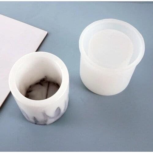 DIY Crystal Epoxy Mold Pen Holder Pen Holder Round Decorative Ornaments Storage silicone mold