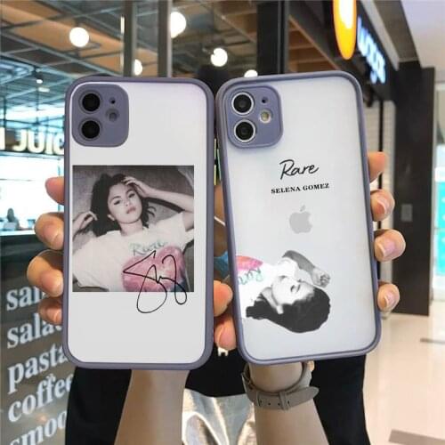Selena Gomez - Rare luxury shell Phone Cases funda matte transparent For iphone 7 8 11 12 plus mini x xs xr pro max cover