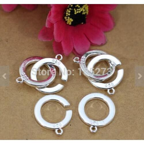 Clasp Charms 5 Sets Clasps Connector 1 Rows Round Clasp Necklace Bracelet Clasp 18mm - DIY Accessory Jewelry Making