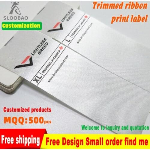 Width 4.5cm clothing side label trademark clothes cloth label custom-made custom silk screen printing label Free design