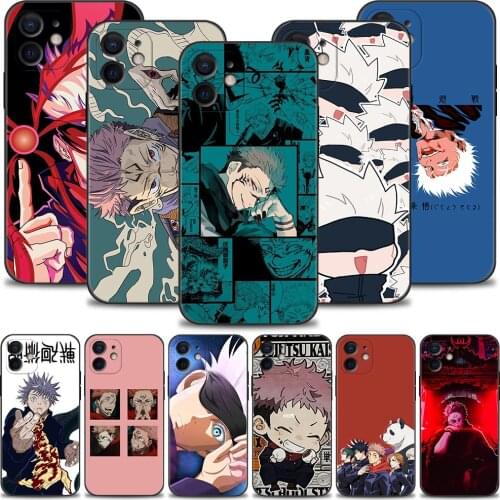 Silicone Case For iPhone 12 11 Pro Max 12 Mini X XR XS Max 7 8 6s Plus SE 2020 Shockproof Soft Cover jujutsu kaisen