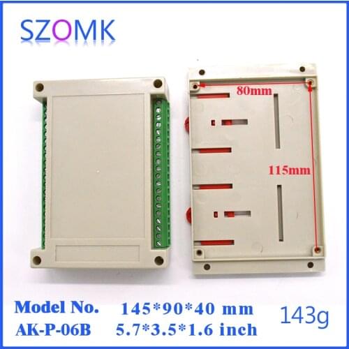 Szomk din rail box plastic instrument enclosure housing (10 pcs) 145*90*40mm plastic enclosure for electronic distribution box