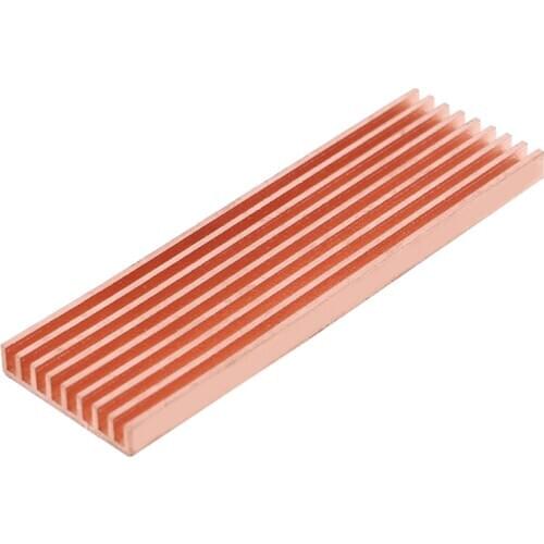 Pure Copper Heatsink Cooler Heat Sink Thermal Conductive Adhesive for M.2 2280 PCI-E NVME SSD