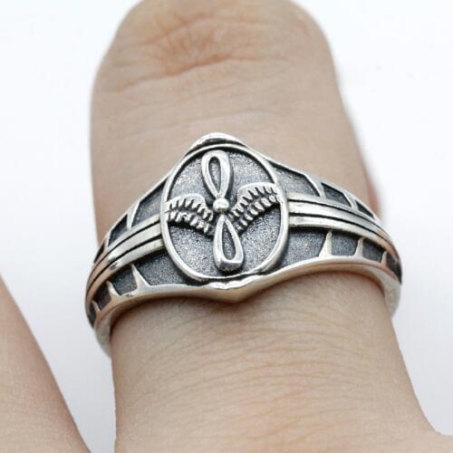 925 Sterling Silver Vintage Punk Freedom Eagle Biker Ring for Women Men Freedom Symbol Accessories Friends Party Jewelry