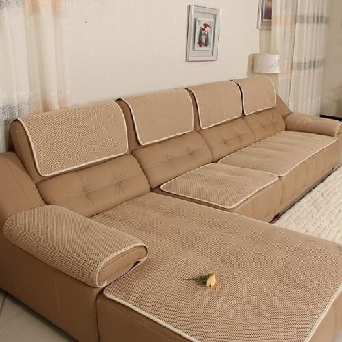 High Quality Leather Sofa Cushion Sofa Cover Summer Chair Seat Couch Cover Plaid Sofa Slipcover Dustproof Sofa Cover S-59