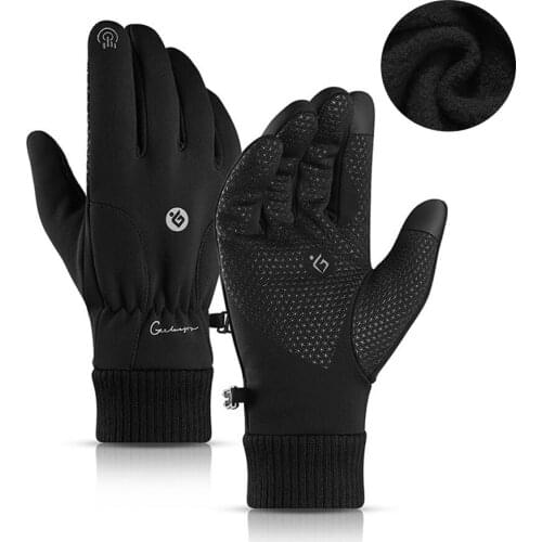 High Quality Outdoor Cycling Gloves Winter Comfort And Soft Two-Finger Touch Screen Non-Slip Gloves Ski Mountaineering Gloves