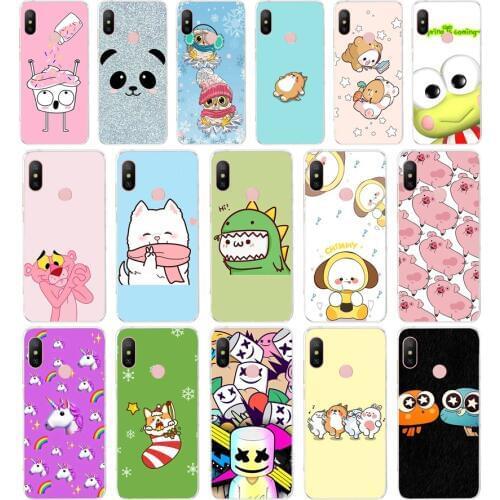 95AA Cute cartoon animals gift Soft Silicone Tpu Cover phone Case for Xiaomi Redmi 6 Pro 6A 7A Note 6 Pro 7 case