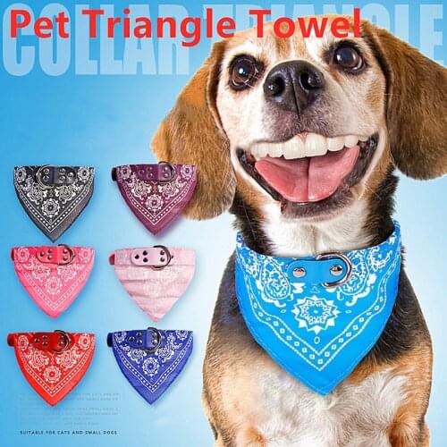 1PC Cute Fashion Pattern Adjustable Pet Scarf Dog Puppy Cat Chic Neck Scarf Bandana Leather Collar Neckerchief Dog Cat Scarf