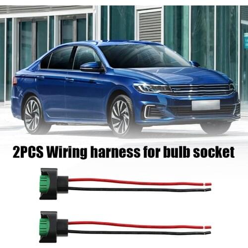 2 Pcs H11 H8 Wire Harness Socket Female Adapter Wiring For Headlight Fog Light