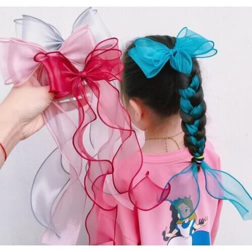 2021 Hot Sale Pretty Ribbon Bow Hairpin Children Girls Gift Hair Clips Barrette Accessories Hairclip Hairgrip Headdress Headwear