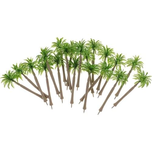 20x 1/250 Coconut Green Tree Model for Railway Garden Scenery Diorama Layout