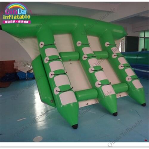 4.2x3.2m inflatable fly fish water boat,adult inflatable flying fish banana boat with air pump