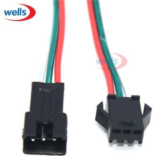 5 Pair 3pin JST Connectors, 3 Pin Female Male connector For WS2812B WS2811 WS2812 LED Strip