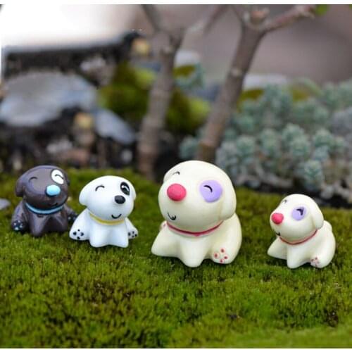 8PCS DIY Beautiful Teddy Cute Ornament Toy Dog Pendant Figurines Animal Statue Puppy Miniatures Pet Dolls Crafts Garden Decor