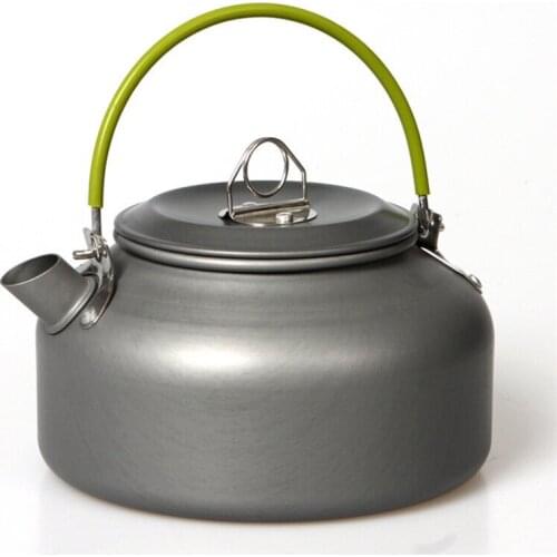 800ML Outdoor Pot Coffee Teapot Camping Hiking Picnic BBQ Kettle Water Pot Aluminum Tableware Water Kettles