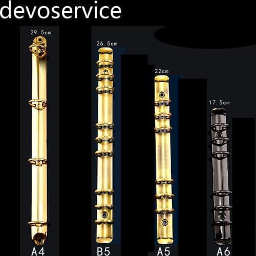 A4 B5 A5 A6 DIY Metal Spiral Binder Clip Stainless Steel Binder File Folder Clip Ring Loose Leaf Book Binder Buckle Ring