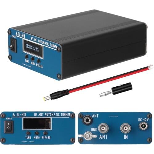 ATU-60 3.5~54MHz 60W Shortwave Mini Antenna Tuner Radio Device PIC16F1938 MCU 5 LC Combinations Universal Antenna Tuner
