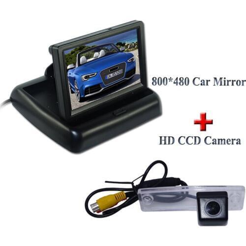 HD night vision car rearview camera +4.3" LCD screen car parking monitor for TOYOTA fourtoner